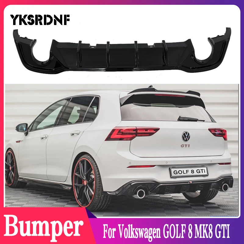 For Volkswagen GOLF 8 MK8 pro R-line gti R 2020 2021 2022 2023 2024 Car Rear Bumper Diffuser Rear Side Splitter Spoiler Lip