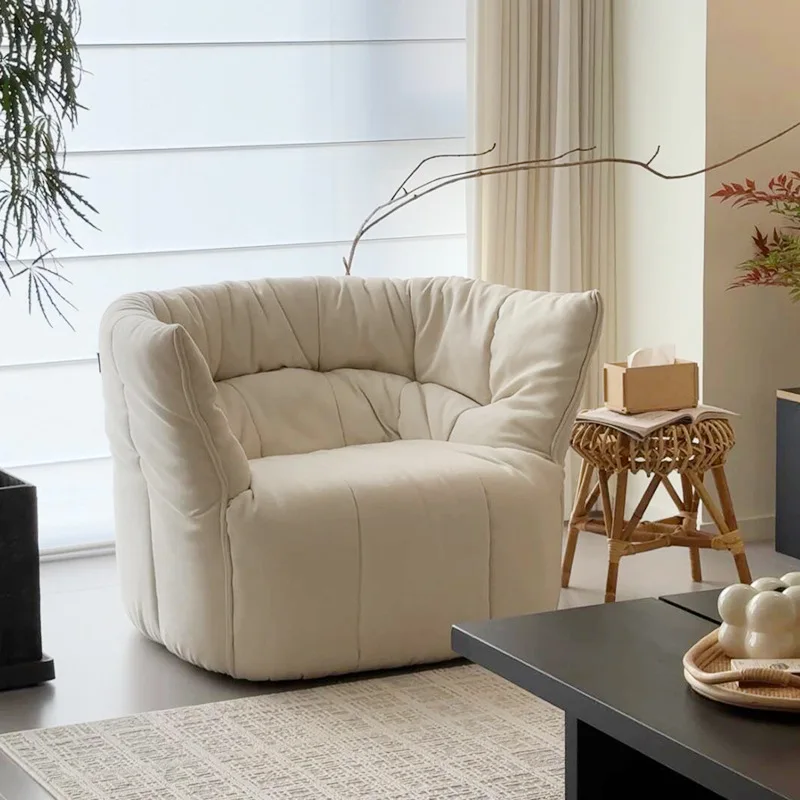 Brigandine single sofa chair, modern minimalist internet-famous lazy sofa, tatami living room lounge lounge chair