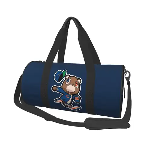 Kanye West Dropout Bear Chicago Vintage Graduation Large Duffle Gym Bag Waterproof Duffle Travel Bags Handbags Fitness bag