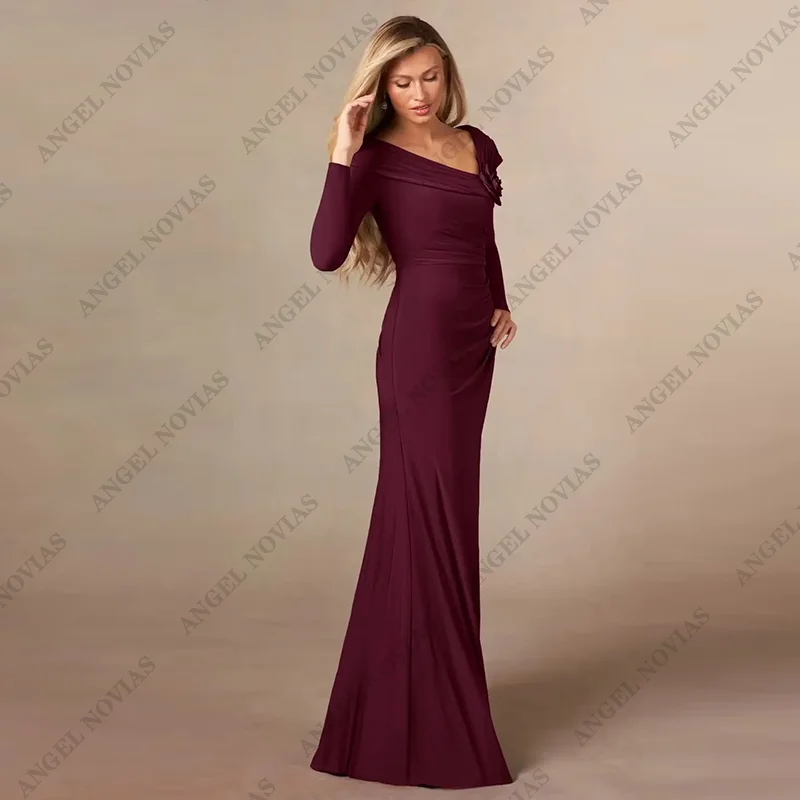 Customized Sheath Off the Shoulder Chiffon Mother of the Bride Dress elegant party dresses for women formal dress