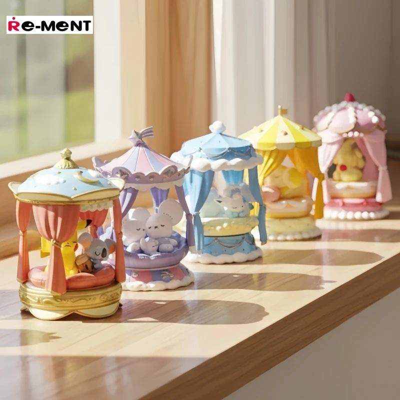 

Original Re-Ment: Goodnight Night Set Collectible Toys Charizard Venusaur Anime Figures Model Birthday Collectible Toy Xmas Gift