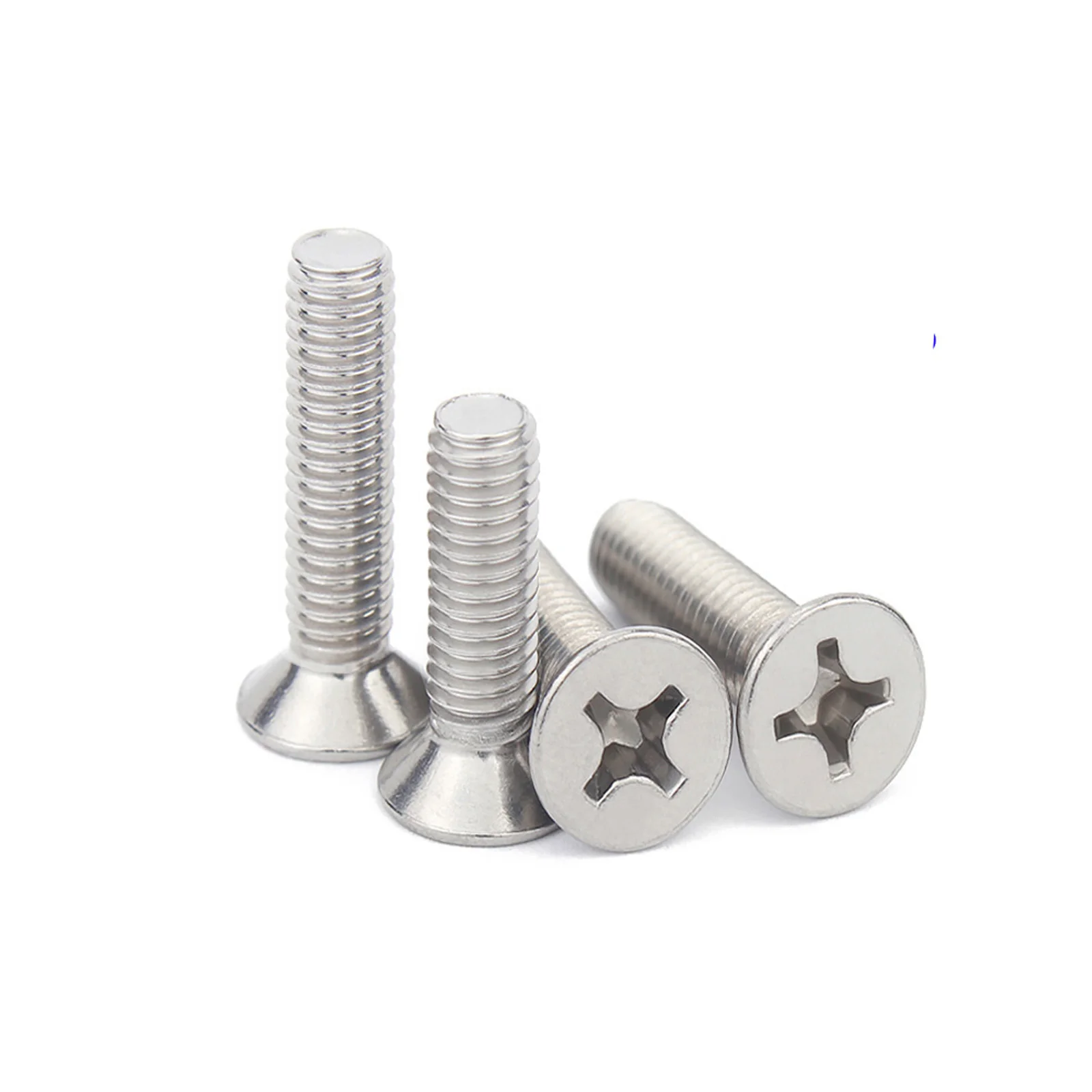 5/50pcs GB819 M1 M1.2 M1.4 M1.6 M2 M2.5 M3 M3.5 M4 M5 M6 M8 304 Stainless Steel Cross Phillips Flat Countersunk Head Screw Bolt