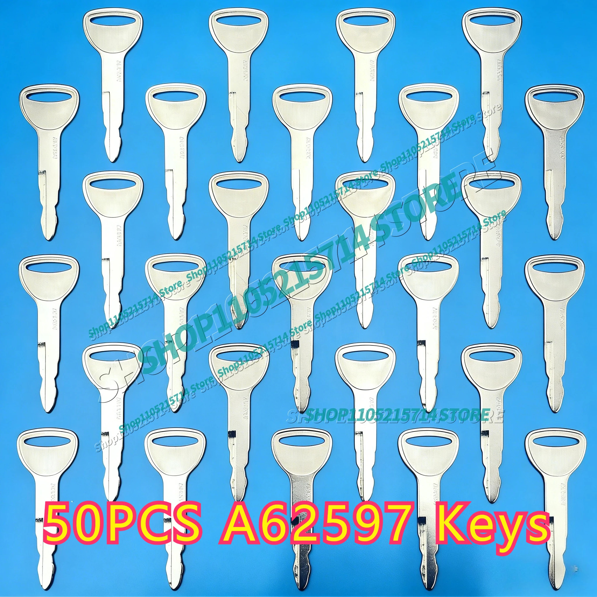 

50PCS A62597 Key 57591-23330-71 For Forklift Fork-Lift Heavy Equipment Ignition Starter Switch