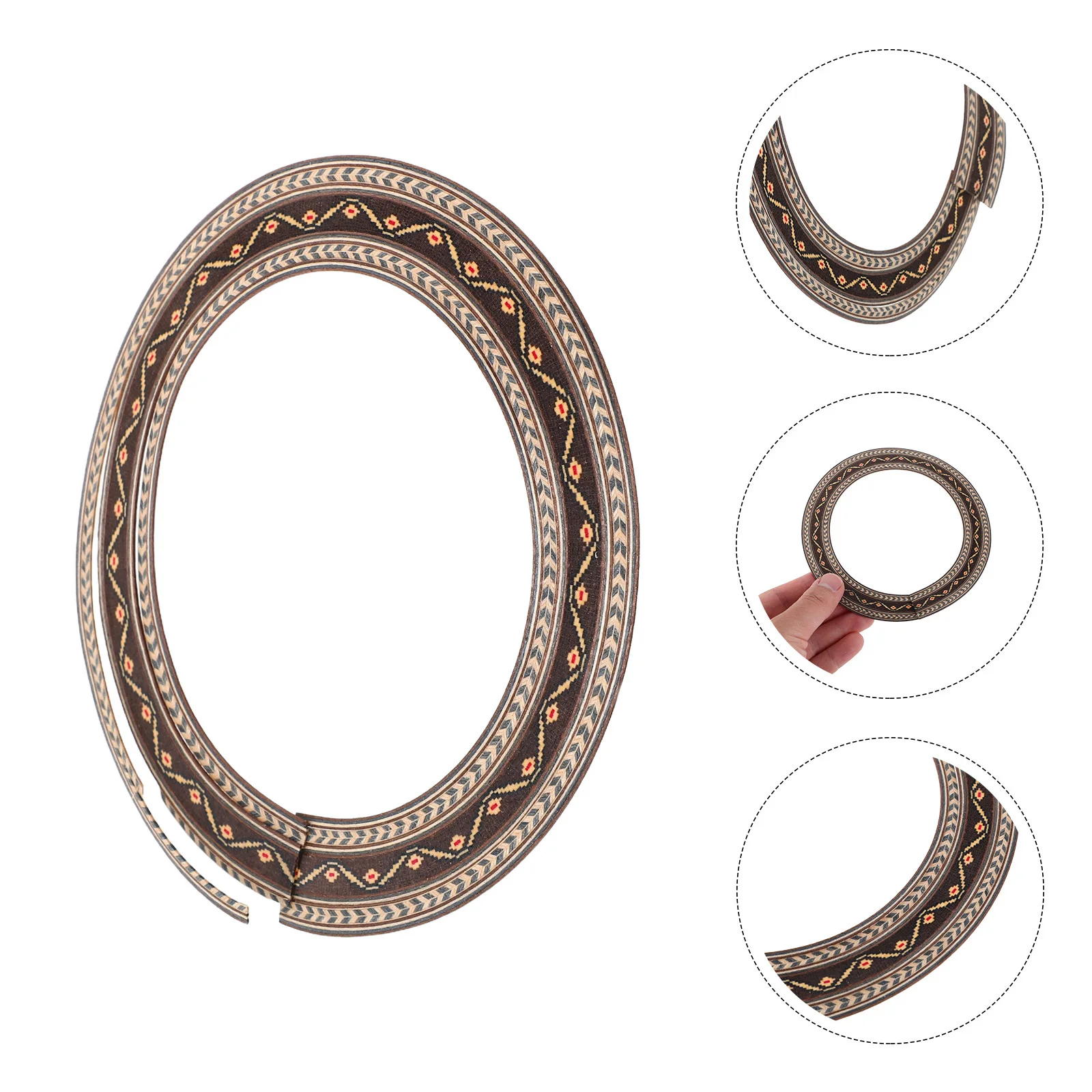 

Wooden Guitar Soundhole Inlay Acoustic Accessories Unique Retro Touch Protects Soundhole Ensures Cleaner Sound