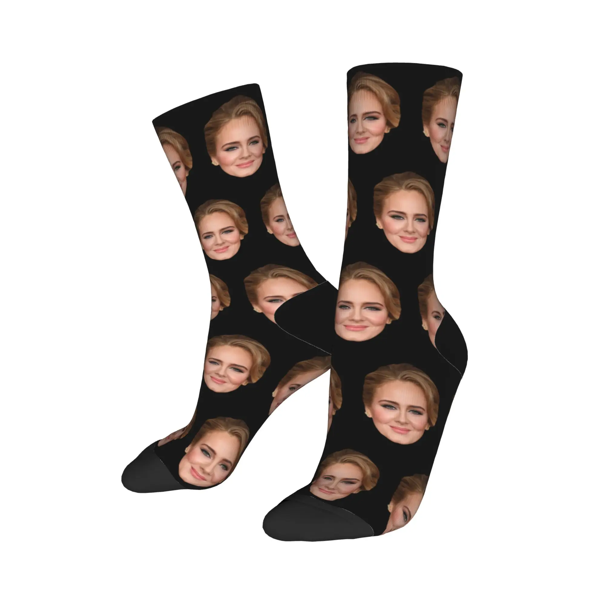 New Male Men Socks Casual Adeles Smile Sock Polyester  Sport Women's Sock Spring Summer Autumn Winter