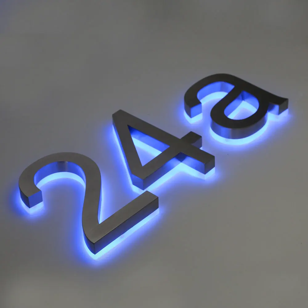 Company Advertising Custom Letter Logo Outdoor 3D LED Lighting Digital Sign Shop Name