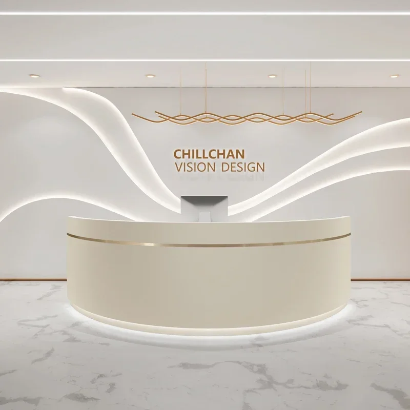 Welcome Podium Reception Desk Office Counter Modern Check Out Reception Desk Restaurant Restaurant Mostrador Trendy Furniture