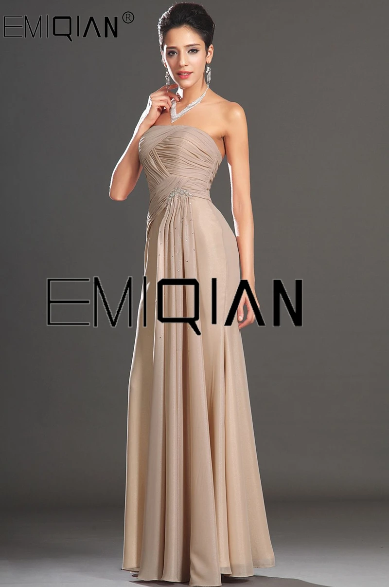 Strapless Slim A Line Evening Dress for Women's Formal Party