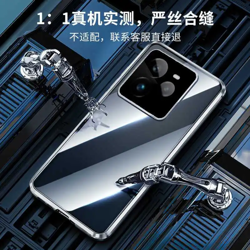 360° Full Case For Realme GT 7 Pro Case Double-sided Magnetic Glass Protective Shell Cover For Realme GT7 Pro Camera Protection