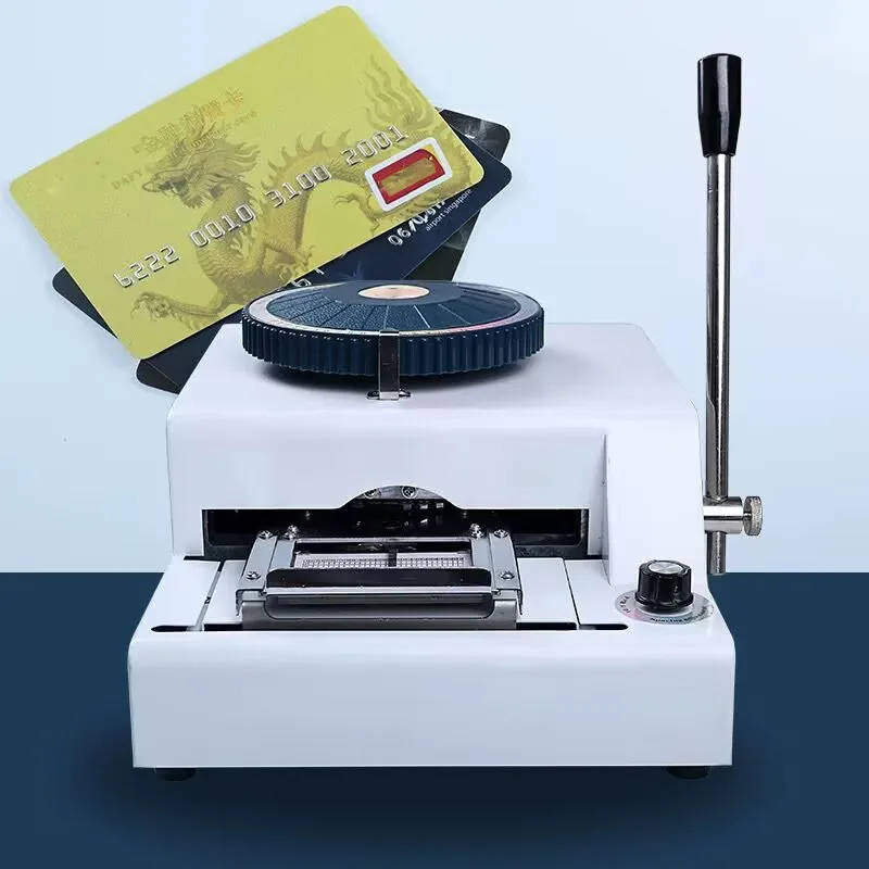 Máquina en relieve de tarjetas de PVC manual 72A, impresora de códigos en relieve de tarjetas VIP, máquina en relieve de tarjetas de visita, máquina de escribir de tarjetas de membresía