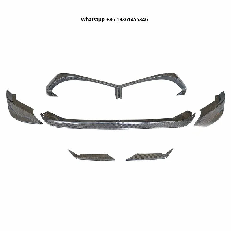 Für G70 2022UP Auto-Tuning Hochwertiger 3-teiliger Carbon-Frontspoiler Stoßstangenlippe