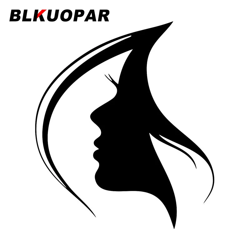 BLKUOPAR Woman Profile Silhouette Abstract Car Sticker Personality Creative Decal Trunk Refrigerator Motorcycle Car Accessories