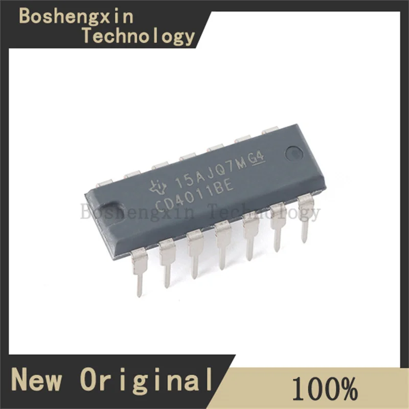 1Pcs CD4011BE 4-channel, dual-input, 3V to 18V N/A DIP-14 CD4011BE