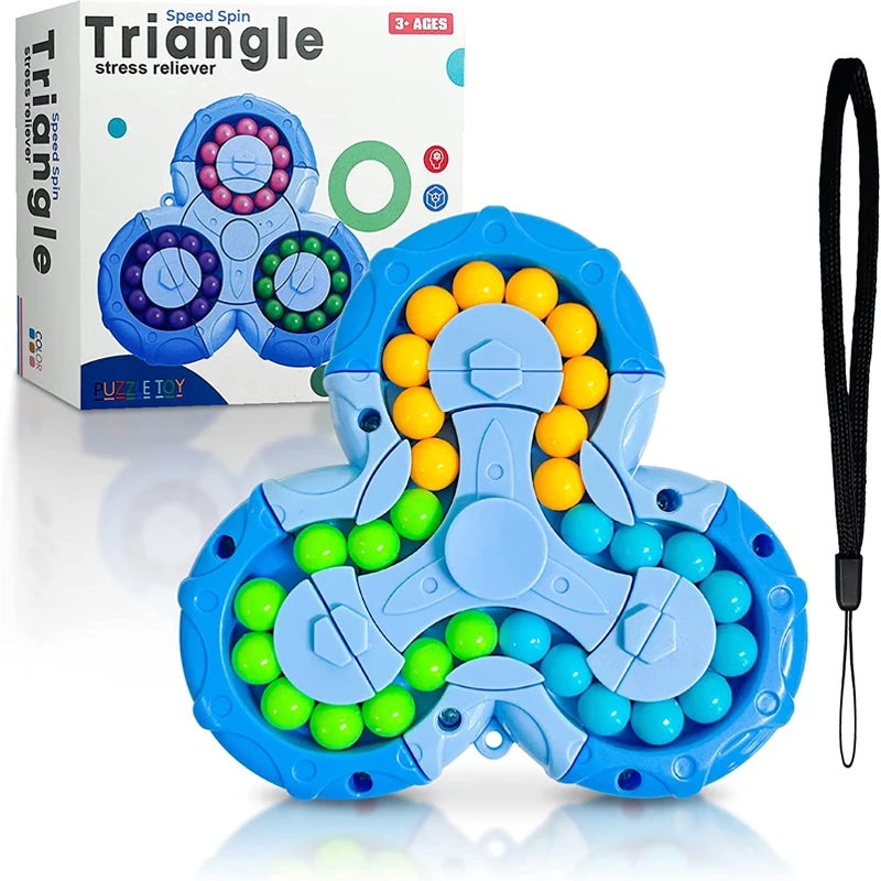 Rotating Magical Bean Cube Fingertip Toy Children Puzzles Creative Education Interactive Game Fidget Spinners Stress Relief Toys