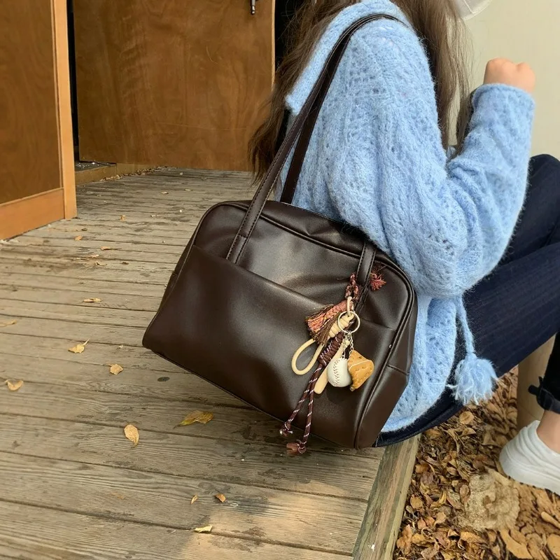 Women's Vintage Korean Style Single Shoulder Bag - Convertible Crossbody/Handbag, Women's Handbag, Underarm Bag, Crossbody Bag