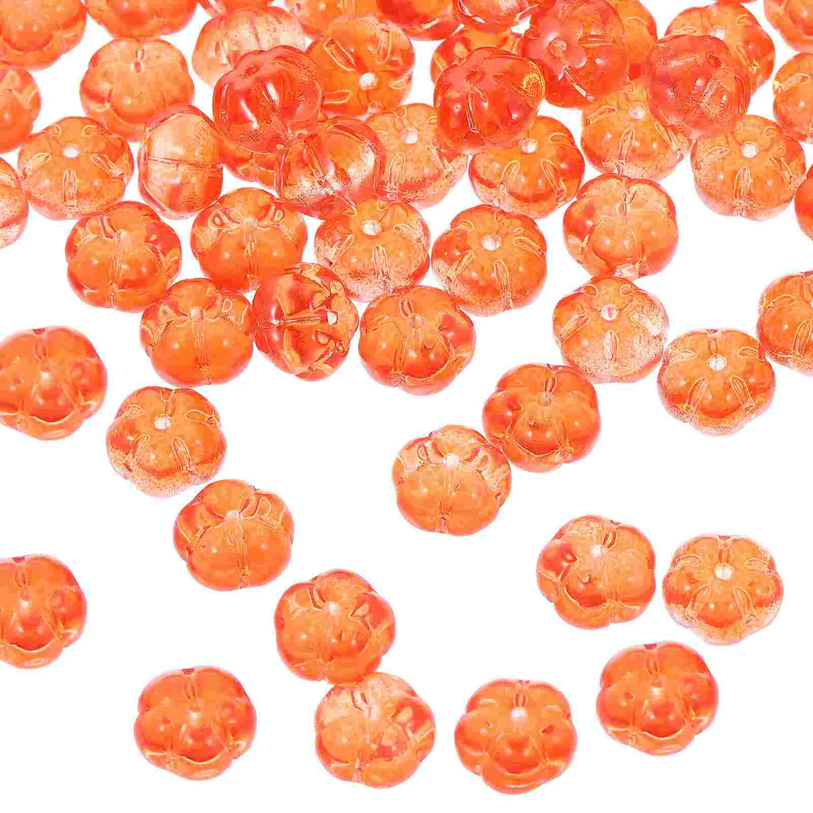 

100 Pcs Pumpkin Beads Pumpkins Glass Loose Grace Shape Jewelry Making DIY Materials Bracelet Supplies