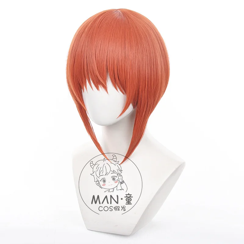 Gintama Kagura Cosplay Wig Short Hair Simulated Scalp Easy Styling Halloween Gift