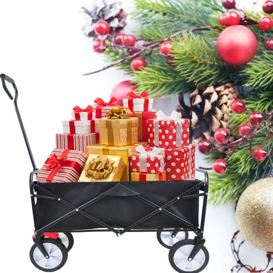

Складная пляжная тележка Wagon Garden Shopping, черная