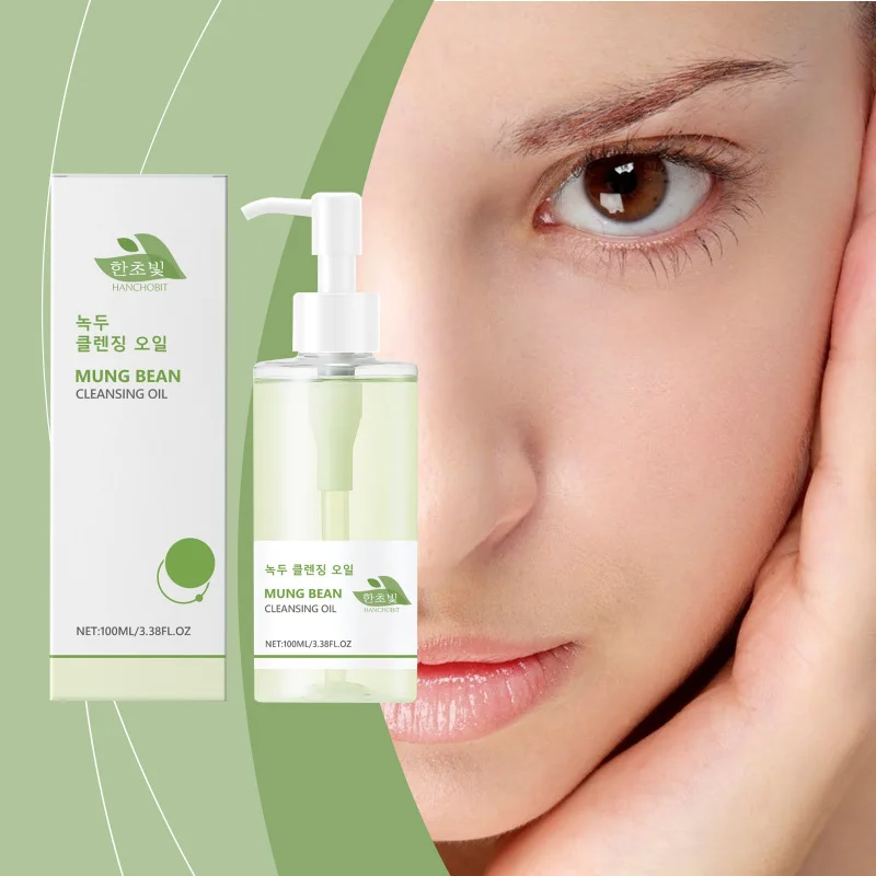 

Mung Bean Cleansing Oil, Gentle Makeup Remover For Face, Eyes & Lips, Non-Greasy Refreshing Formula To Dissolve Cosmetics