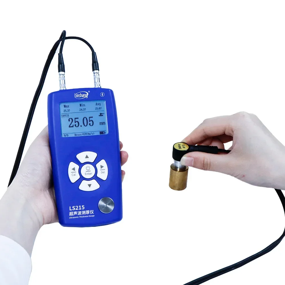 Ultrasonic Thickness Gauges 320mm 0.01resolution Pipe Ultrasonic Thickness Gauge Steel Metal Thickness Measurement LS215