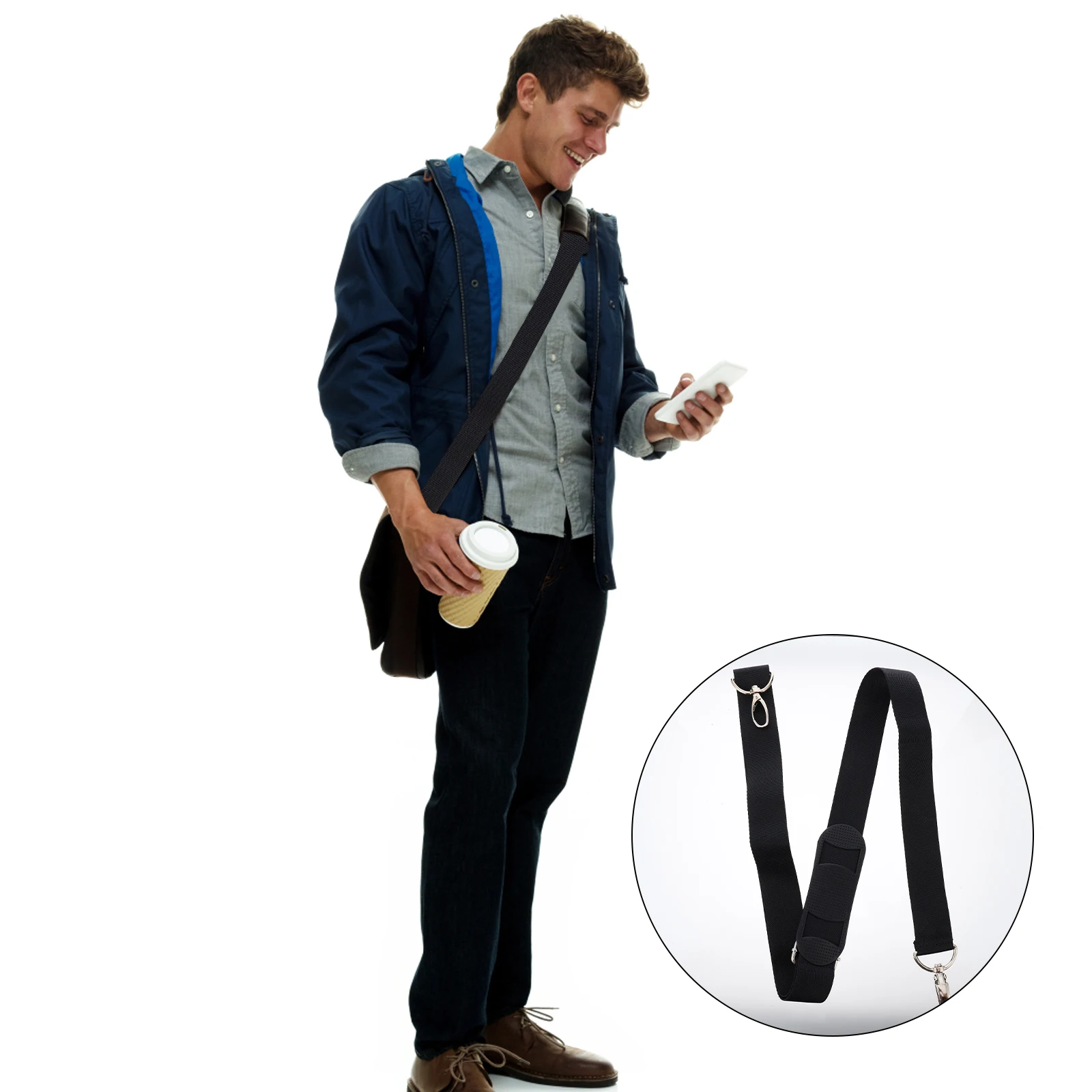 

Computer Bag Shoulder Strap Replacement Travel Accessories Adjustable Long Straps Metal Buckle Durable Quality