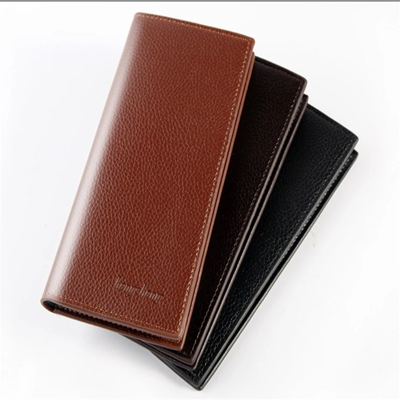 Men's Wallets Vintage Look Long Wallet PU Leather Wallet Men Male Purse Card Case Cash Holder  carteira feminina