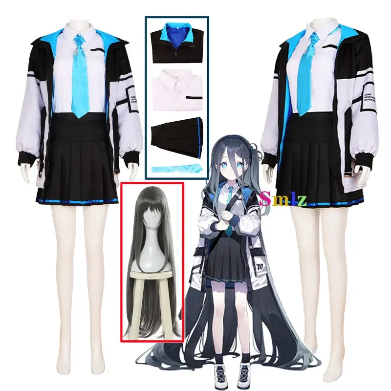 Tenndou Arisu Cospaly Anime Blue Archive Costume Girl Alice Jacket T-Shirt Skirt Tie Halloween Party Cospaly Uniform Set