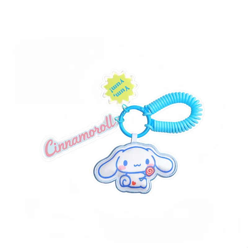 Kawaii HOLLY BOX personagesleutelhanger, Hello, acryl hanger, elastisch koord, sleutelring, tas- en rugzakdecoratie, accessoire, cadeau.