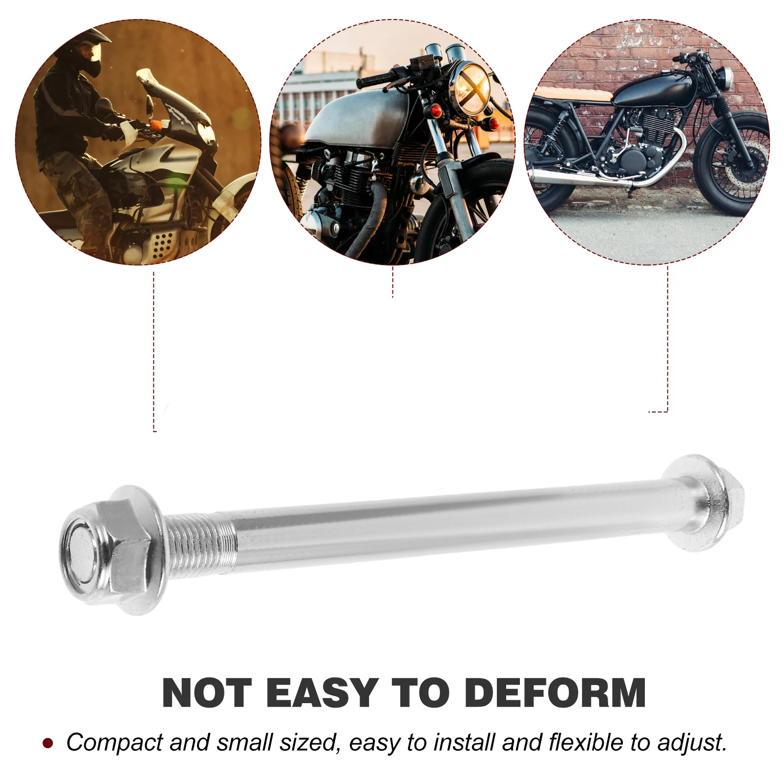 

Motorcycle Rear Wheel Front Bike Atv Replacement Durable Precision Fit Threaded Design Scooter Part Chassis