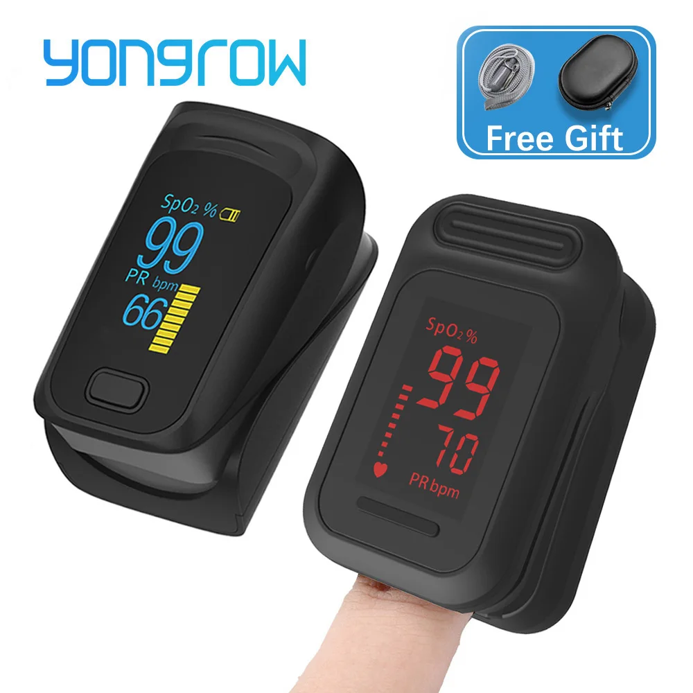 Yongrow Medical Fingertip Pulse Oximeter  PR Oxygen Saturation Memter SPO2 PI Oximetro De Dedo Pulsioximetro Oxymeter