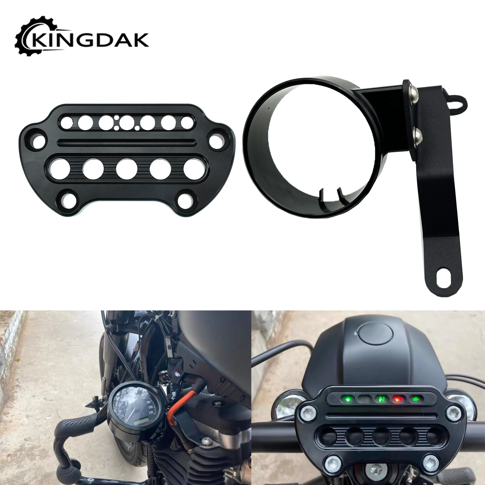 Instrument Speedometer Bracket Housing Side Relocation Cover Top Clamp Bar Riser Mount For Harley Sportster 883 XL 2004-2020