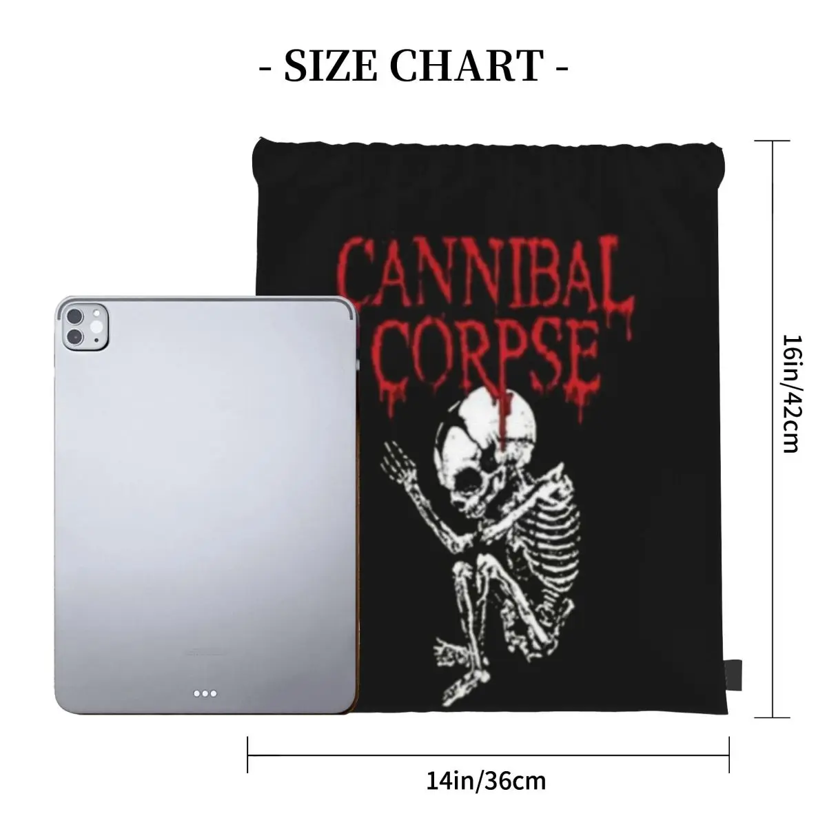 Cannibal Corpse Metal Skateboard Backpacks Multi-function Portable Drawstring Bags Shoes Bag Book Bags For Man Woman Students