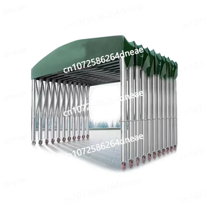 Movable Push-pull Event Sliding Sunshade Canopy, Outdoor Large Warehouse Storage Shelter Tent