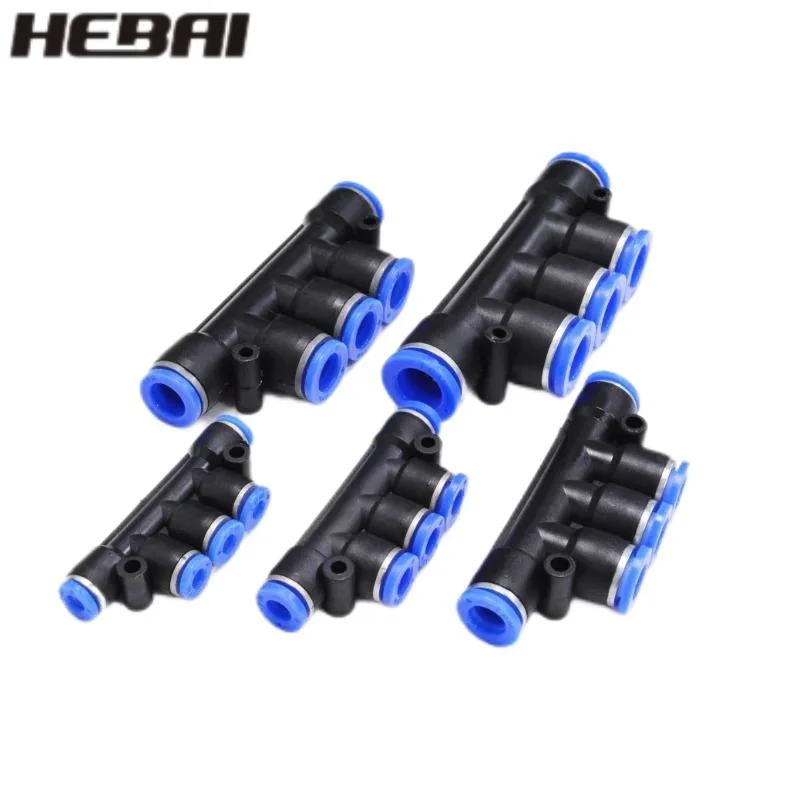 HEBAI Pneumatic Fitting Pipe Air Connector Tube Quick Release Fittings Water Push In Hose Plastic 4/6/8/10/12/14mm PU Connectors