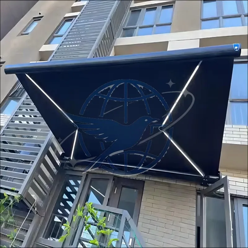 Automatic Awning Outdoor Cassette Foldable Awning Sun Shades Outdoor Retractable Awning Garden Buildings