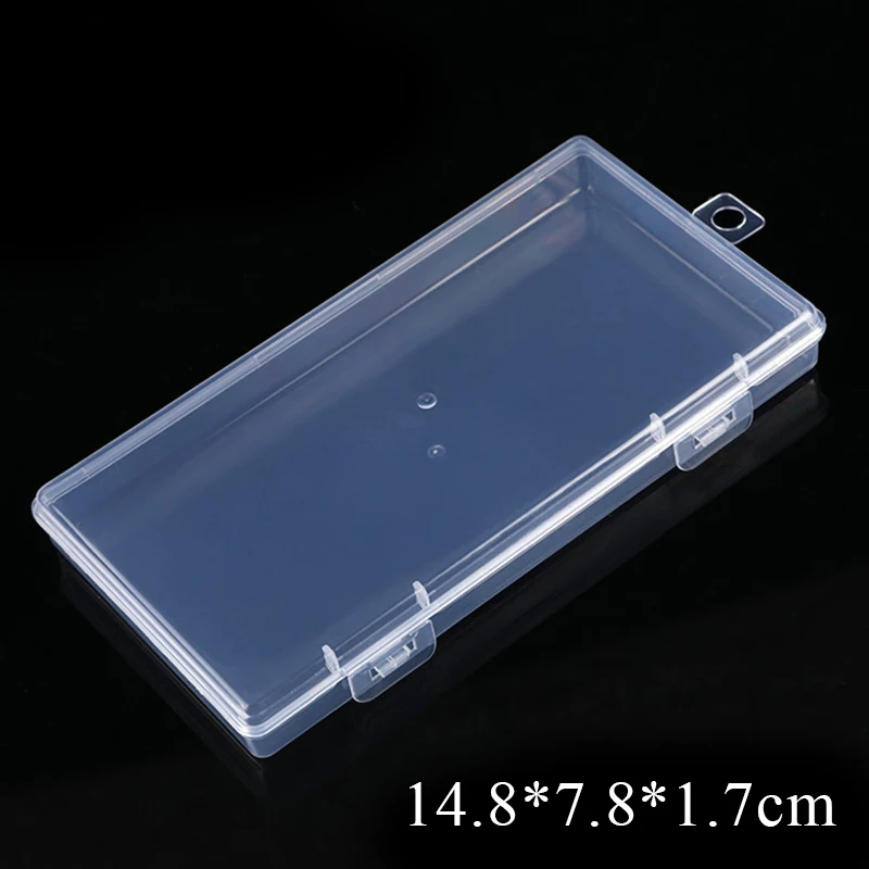 Hot Sale!Large Small Boxes Rectangle Clear Plastic Jewelry Storage Case Container Packaging Box Desk Organizer School Stationery