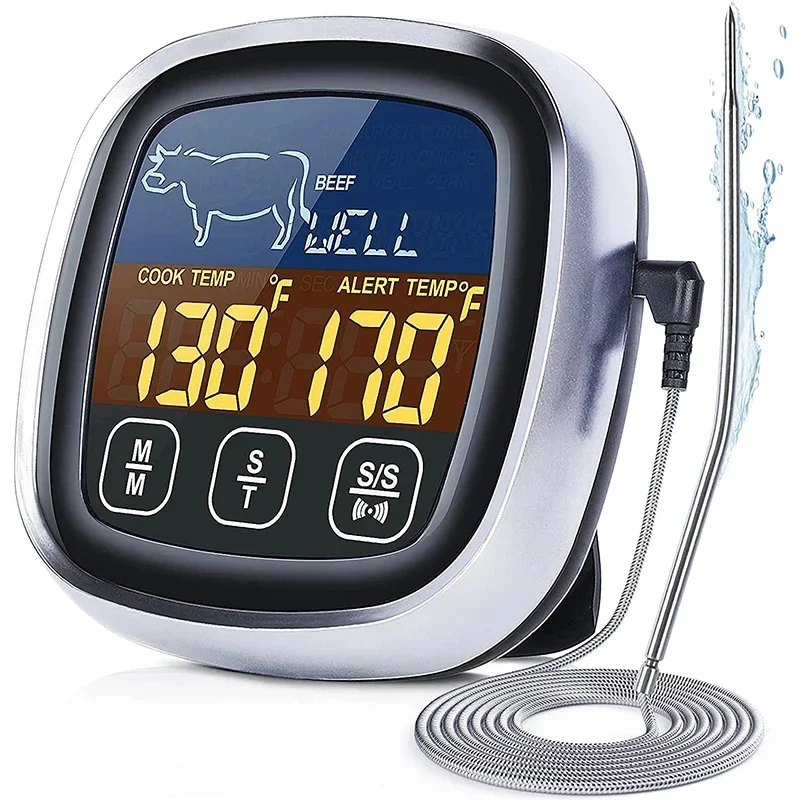 

Digital Meat Kitchen Thermometer Stainless Waterproof Meat Temperature Thermometre Probe Oven Cooking BBQ Temperature Meter