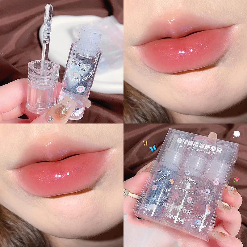 4 Farben Glitzer Spiegel Lip gloss Gelee Kristall transparent befeuchten praller wasserdichtes langlebiges flüssiges Lippenstift Make-up