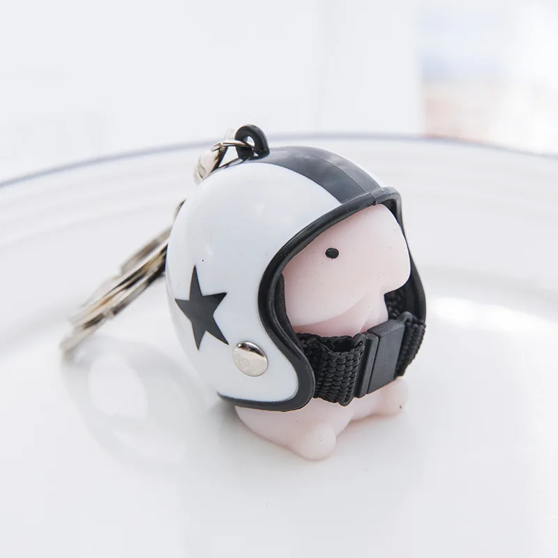 DIY Cell Phone Shell Key Ring Cute Multiple Colour Helmet Star Car Key Rings Pendant Keychain Accessories for Women and Men