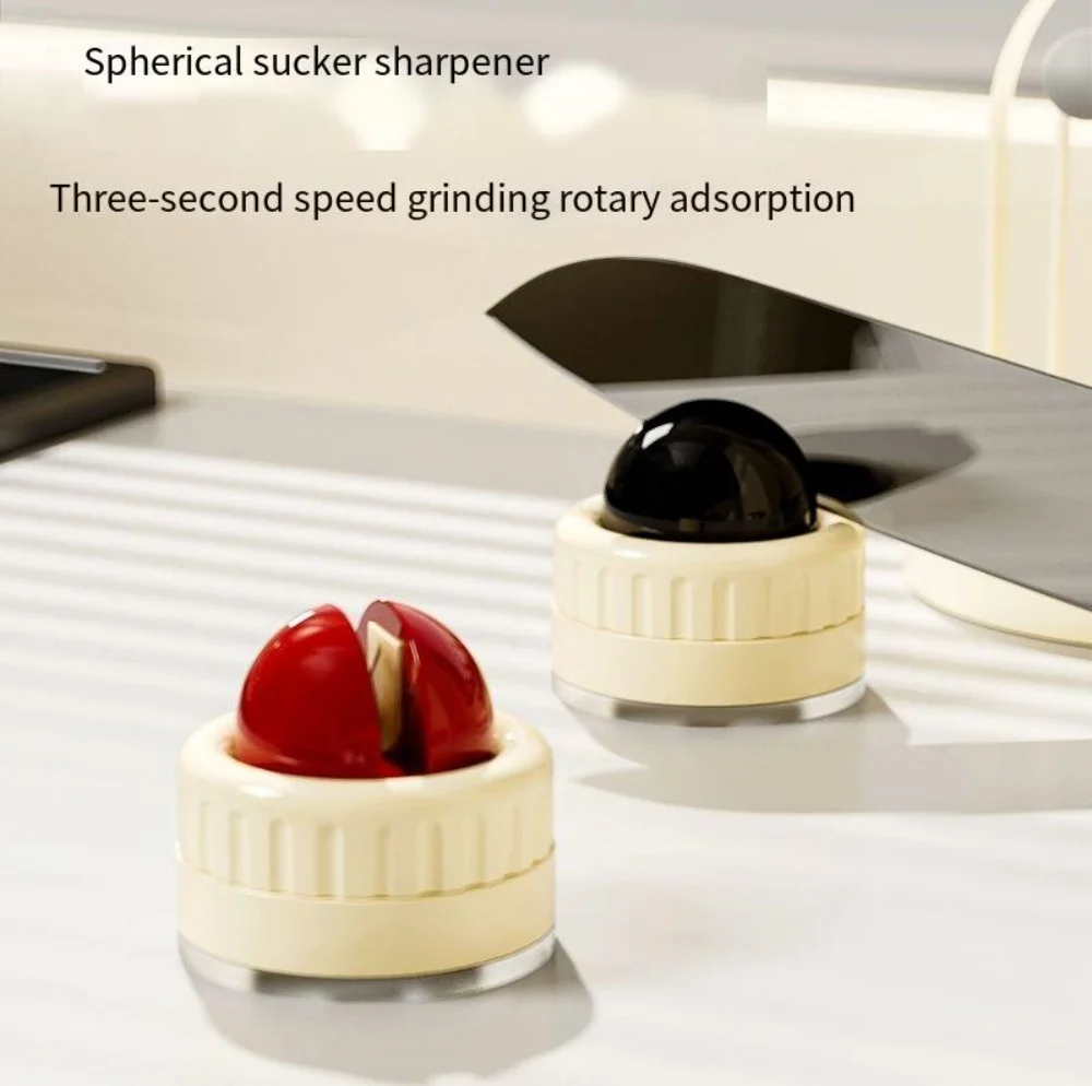 

Spherical suction cup knife sharpener, household kitchen quick knife sharpener, small size, saves space
