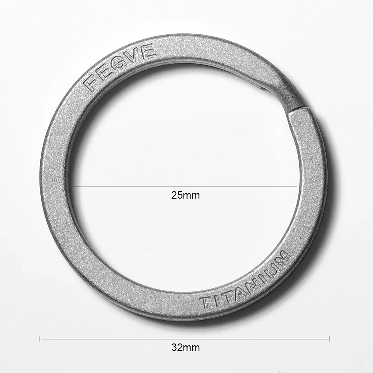 Real Titanium Men Keyring Flat Key Chain Rings Holder