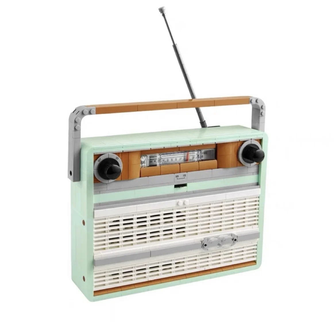 Ikony 10334 Retro Radio 906 szt. Klocków z tranzystorem z klocków 1970s dla dzieci świąteczne prezenty świąteczne