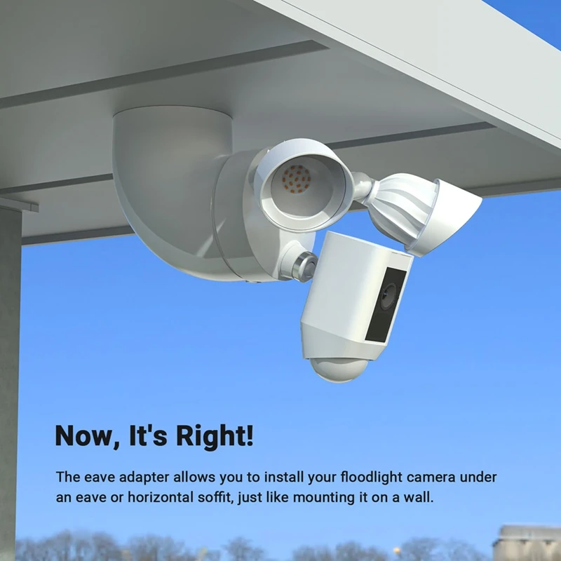 Eave Mount For Ring Floodlight Cam Wired Plus، Floodlight Cam Wired Pro، كاميرا Floodlight السلكية اللامعة