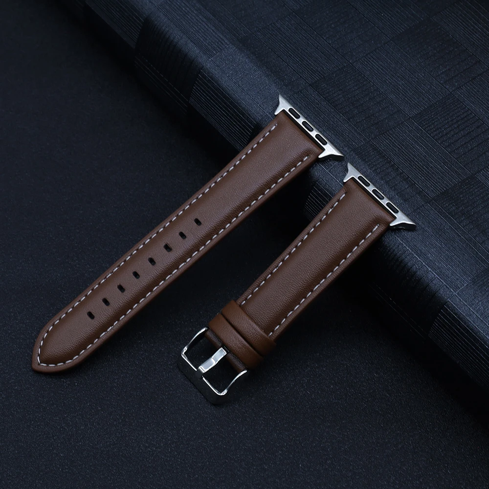 PU Leather Strap for Apple Watch Series 10 9 7 8 5 6 SE Ultra Bands 49mm 46mm 44mm 40 45mm 41mm 42mm iWatch Wristband Bracelets