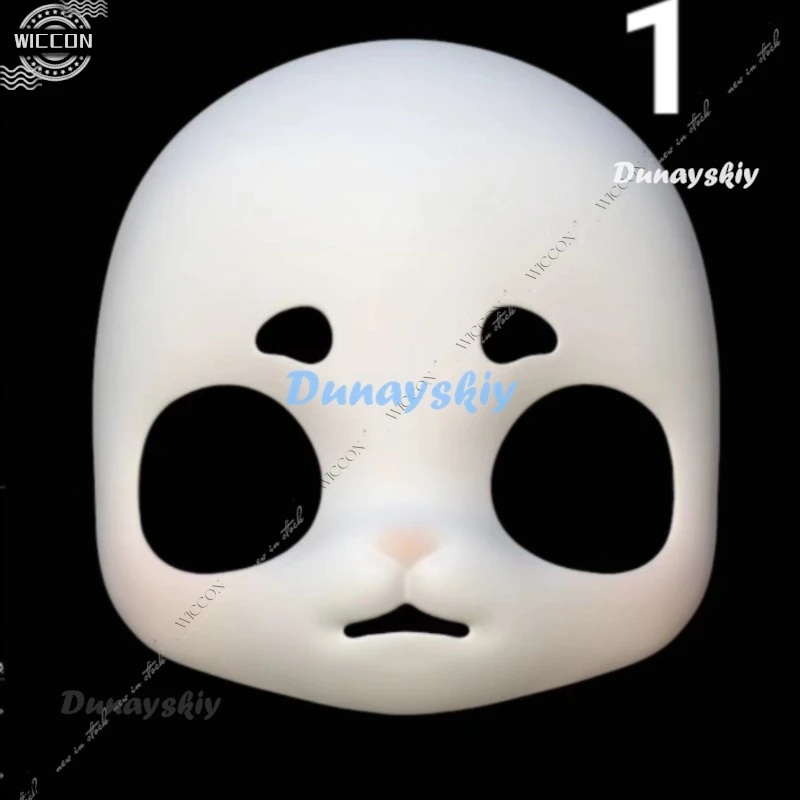 Square-faced Bunny Fursuit Mask Skull Furry Skull Fursuit Kigurumi Headsets Head Kig Series Skulls Halloween Cosplay DIY Prop