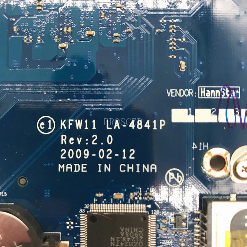

Материнская плата CN-07973X 07973X 7973X для ноутбука DELL Inspiron 1427, материнская плата KFW11 LA-4841P PM45 DDR3, 100% полное тестирование, работает хорошо