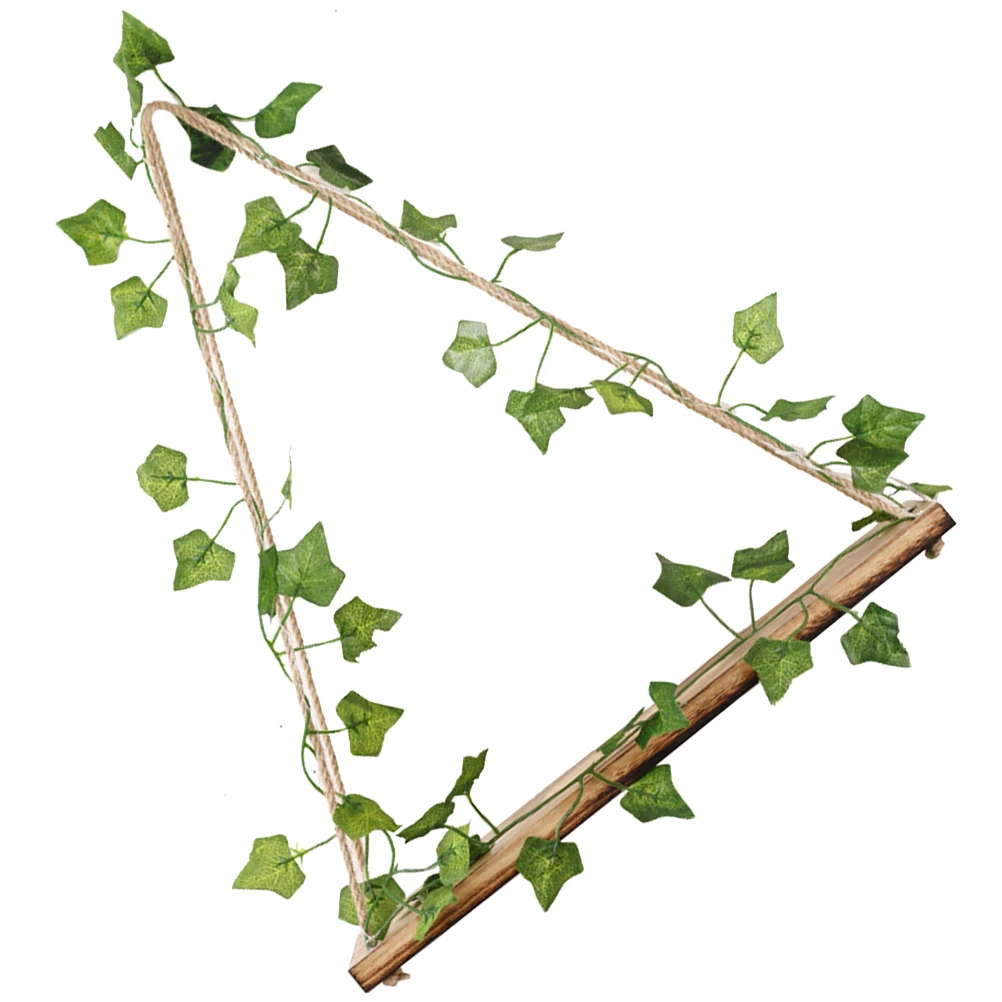 

Artificial Wall Hanging Decor Rustic Wood Shelf Small Leaf Vintage nament Home Party Adornment Strong Environmental Perfect