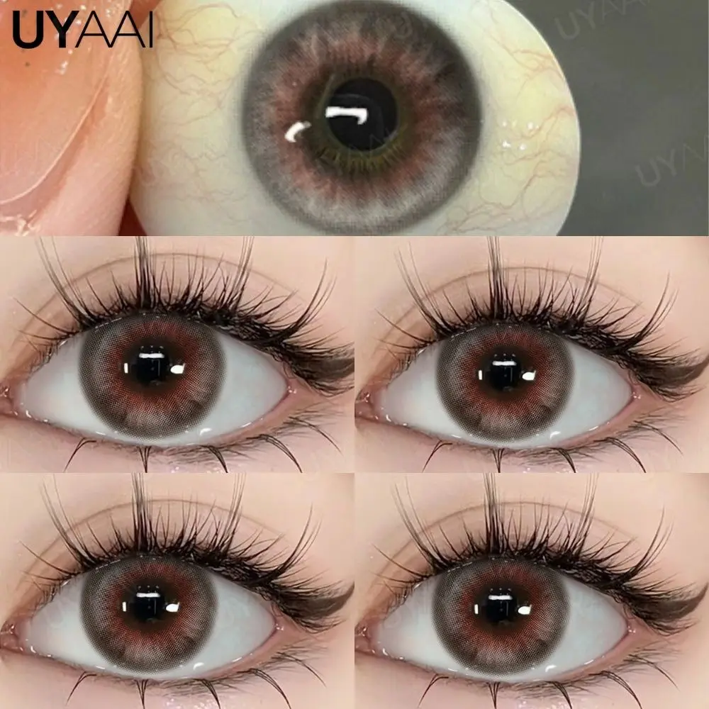 UYAAI 15MM Pupillenvergrößernde Farbige Schwarze Kontaktlinsen für Braune Augen Schneller Versand Hochwertige Natürlich Aussehende Linsen – Detail 8
