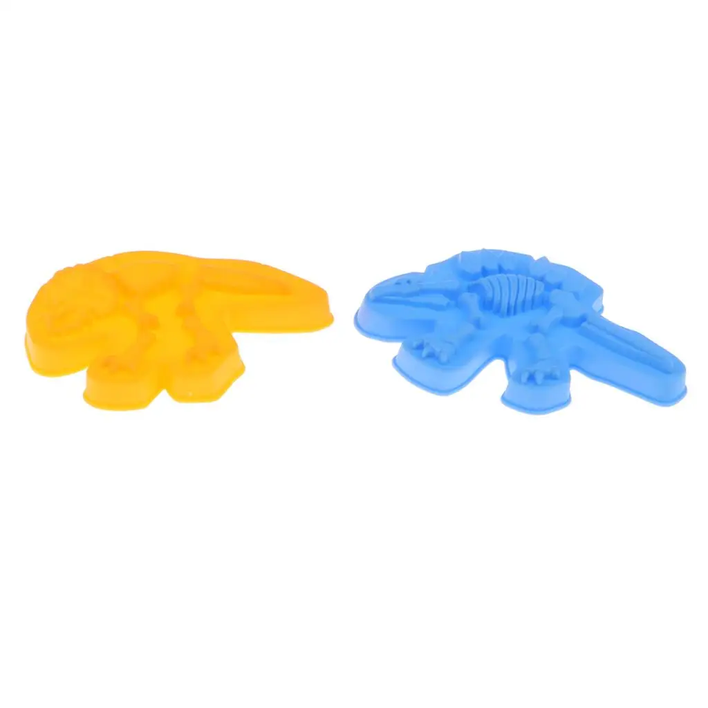 Dinosaur Sand Building Molds Plastic Castle Sand Toys Kids Beach Accessories Set for Outdoor Play