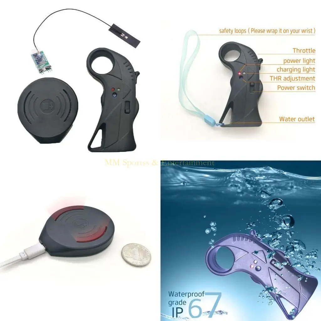 

31BE Water Electric Skateboard Remote Control with Receiver Universal Easy to Use